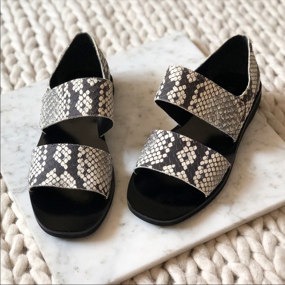 vince snakeskin sandals